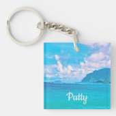 Schöner türkisfarbener Schlüsselanhänger (Vorderseite)