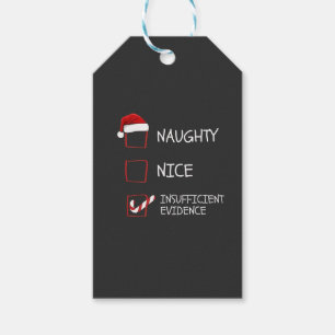 Schöner Unartiger Unzureichende Beweise Weihnachts Geschenkanhänger