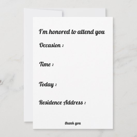 schöner und bester Einladung (Rückseite)