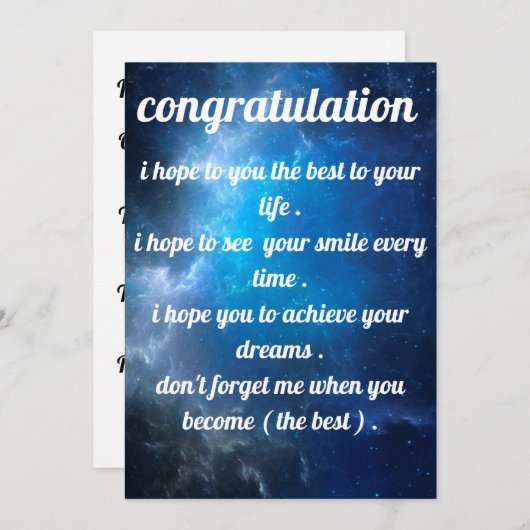 schöner und bester Einladung (Vorne/Hinten)