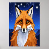schöner und bezaubernder Rotfuchs | AI Art Poster (Vorne)