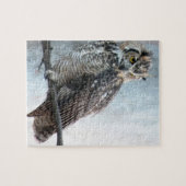 Schöner und königlicher weiblicher Virginia-Uhu Puzzle (Horizontal)