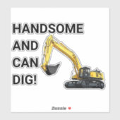 Schöner und leichter Grabungsbau Aufkleber (Blatt)