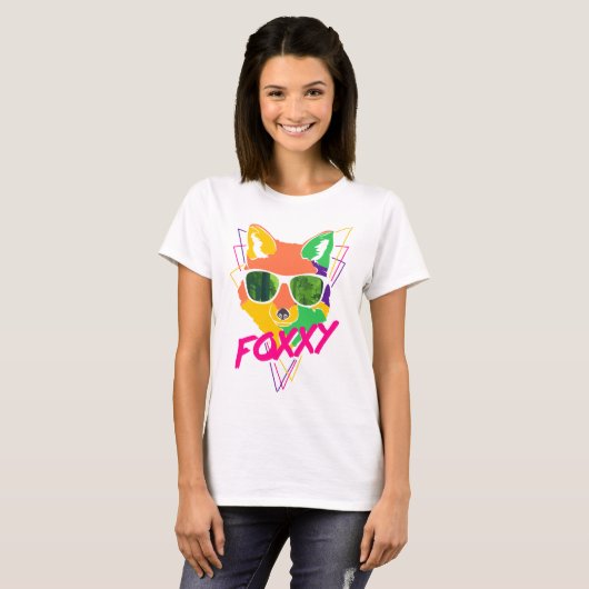 Schöner und Niedlicher Foxxy Fox mit Brille T-Shirt (Vorne ganz)