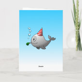 Schöner und Niedlicher Wal Karte (Rückseite)