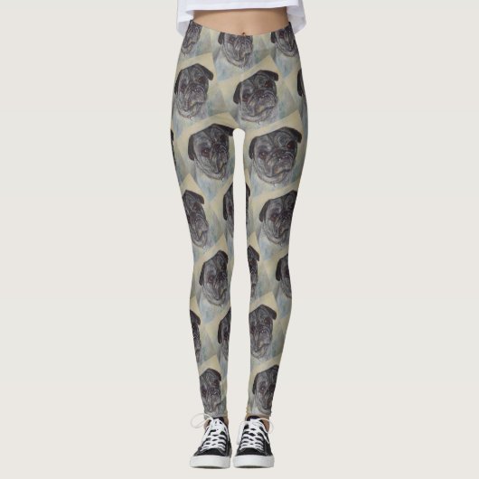 SCHÖNER UND SCHNELLER MOPS LEGGINGS (Vorderseite)