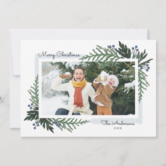 Schöner Urlaub - Weihnachts-Fotokarte Feiertagskarte (Vorderseite)