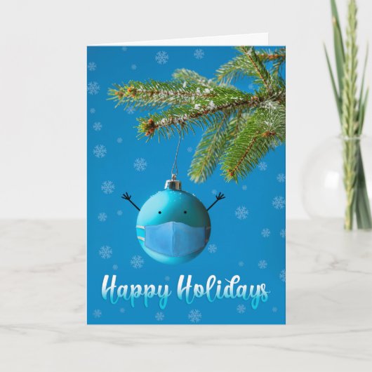 Schöner Urlaub Weihnachtsbaum Feiertagskarte (Vorderseite)