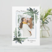 Schöner Urlaub - Weihnachtsfotokarte Feiertagskarte (Stehend Vorderseite)