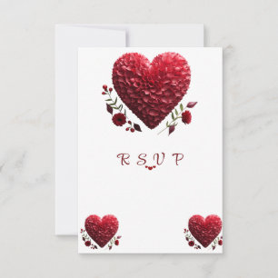 Schöner Valentinstag Blütenblätter-Herzen RSVP Karte
