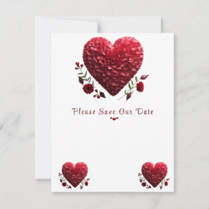 Schöner Valentinstag Blütenblätter Herzen Save The Date