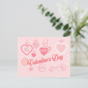 Schöner Valentinstag Moderne Boho Gestaltung Feiertagspostkarte