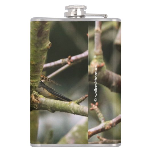 Schöner Varieté-Songbird im Baum Flachmann (Rückseite)