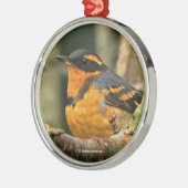 Schöner Varieté-Songbird im Baum Ornament Aus Metall (Links)