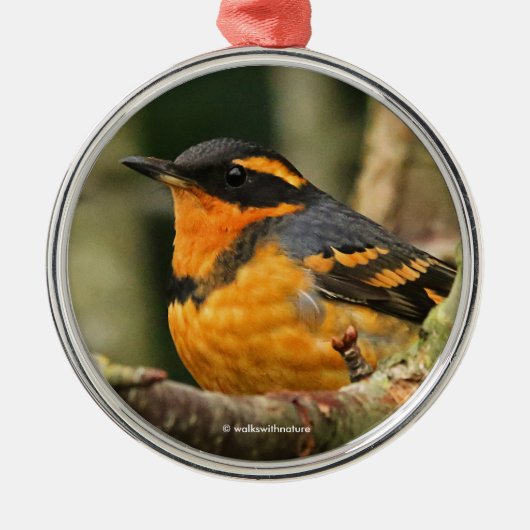 Schöner Varieté-Songbird im Baum Ornament Aus Metall (Vorne)