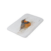 Schöner Varieté-Songbird im Schnee Badematte (Schrägansicht)