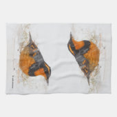 Schöner Varieté-Songbird im Schnee Geschirrtuch (Horizontal)