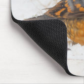 Schöner Varieté-Songbird im Schnee Mousepad (Ecke)