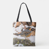 Schöner Varieté-Songbird im Schnee Tasche (Rückseite)