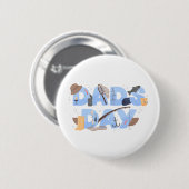 Schöner Vatertag für Angelfreunde Button (Vorne & Hinten)