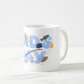 Schöner Vatertag für Angelfreunde Kaffeetasse (VorderseiteRechts)