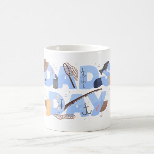 Schöner Vatertag für Angelfreunde Kaffeetasse (Mittel)