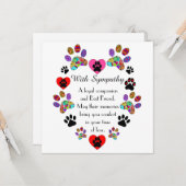 Schöner Verlust einer Sympathiekarte für Haustiere Karte (Vorderseite/Rückseite Beispiel)