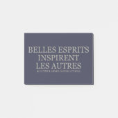 Schöner Verstand inspiriert andere - Licht Post-it Klebezettel (Vorderseite)