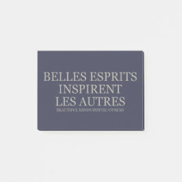 Schöner Verstand inspiriert andere - Licht Post-it Klebezettel