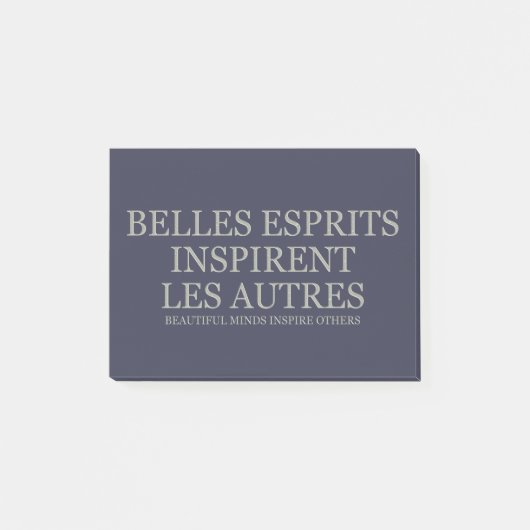 Schöner Verstand inspiriert andere - Licht Post-it Klebezettel (Vorderseite)