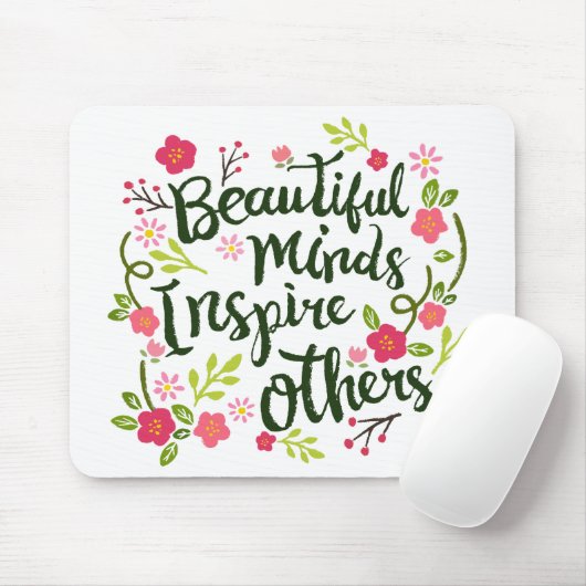 Schöner Verstand inspiriert andere Zitat | Mousepad (Mit Mouse)