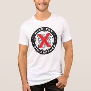 Schöner Versuch, Großer Bruder Anti-Digitale ID Tri-Blend Shirt