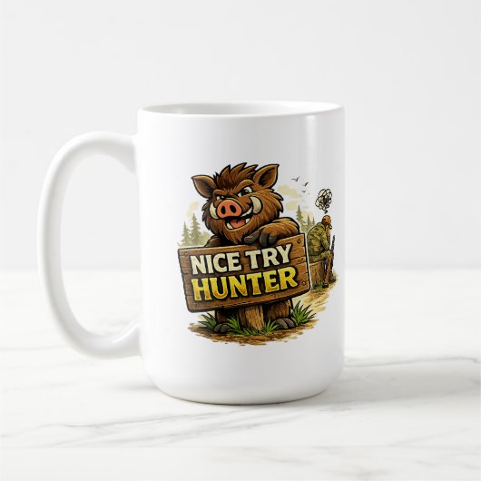 Schöner Versuch Jäger Kaffeetasse (Links)