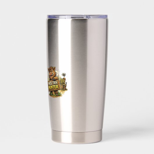 Schöner Versuch Jäger Thermobecher (Vorderseite)