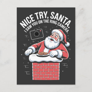 Schöner Versuch Santa, ich habe dich auf der Ring- Einladungspostkarte
