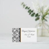 Schöner verzierter barocker Deluxe Damast-Designer Visitenkarte (Stehend Vorderseite)
