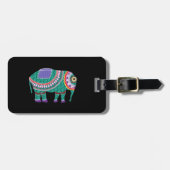Schöner Verzierter Elefant Gepäckanhänger (Vorderseite horizontal)