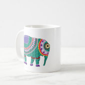 Schöner Verzierter Elefant Kaffeetasse (Vorderseite Links)