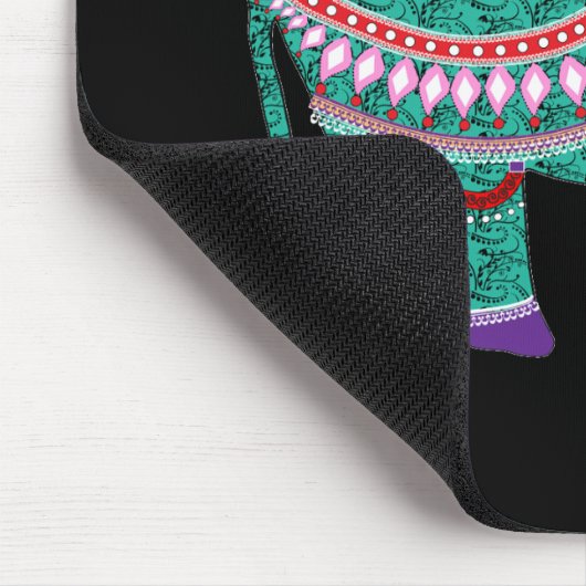 Schöner Verzierter Elefant Mousepad (Ecke)