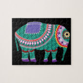 Schöner Verzierter Elefant Puzzle (Horizontal)