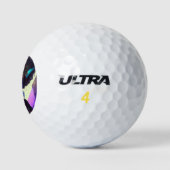 Schöner, verzierter Weltraumkrieger Golfball (Logo)