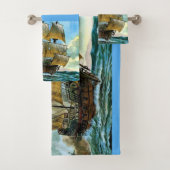 schöner vierstündiger Schiffsdruck Badhandtuch Set (Insitu)