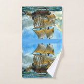 schöner vierstündiger Schiffsdruck Badhandtuch Set (Handtuch)