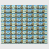 schöner vierstündiger Schiffsdruck Geschenkpapier (Flach)