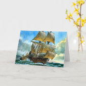 schöner vierstündiger Schiffsdruck Karte (Gelbe Blume)