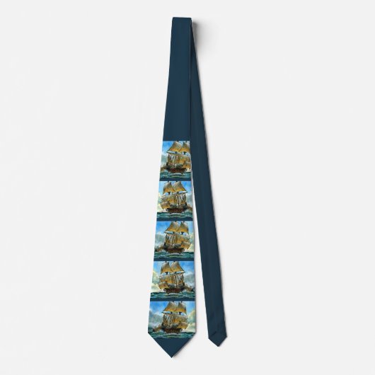 schöner vierstündiger Schiffsdruck Krawatte (Vorderseite)