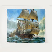 schöner vierstündiger Schiffsdruck Wandteppich (Vorderseite (Horizontal))