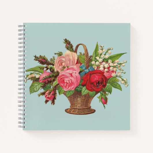 schöner Viktorianischer Blume Notizblock (Vorderseite)