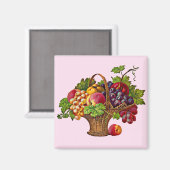 schöner Viktorianischer Obstkorb Magnet (Vorderseite/Rückseite)