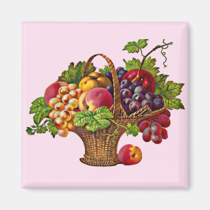 schöner Viktorianischer Obstkorb Magnet